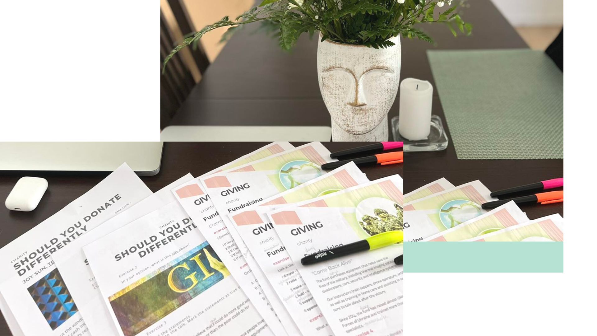 Handouts for lessons – “Fundraising and Charity”